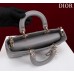 Dior Lady D-Joy lambskin grey 26 x 13.5 x 5cm 