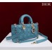 Dior Lady D-Joy lambskin blue 26 x 13.5 x 5cm 