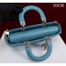 Dior Lady D-Joy lambskin blue 26 x 13.5 x 5cm 