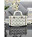 Dior Lady D-Joy 26*13.5*5cm lambskin white