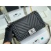 Chanel Leboy V NCAS calf leather 25*14.5*8cm black silver