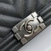 Chanel Leboy V NCAS calf leather 25*14.5*8cm black silver