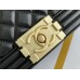 Chanel Leboy V NCAS calf leather 25*14.5*8cm black gold