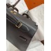 Hermes Kelly 32cm Epsom black gold