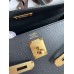 Hermes Kelly 32cm Epsom black gold