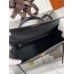 Hermes Kelly 32cm Epsom black gold