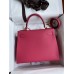 Hermes Kelly 32cm Epsom red silver