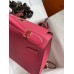 Hermes Kelly 32cm Epsom red silver