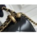 Chanel double gold ball 12x19x8cm black gold