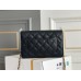 Chanel WOC flower buckel caviar black gold 12.3x19.2x3.5cm