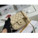 Chanel gold ball 13x18x7cm black lambskin beige