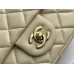 Chanel gold ball 13x18x7cm black lambskin beige