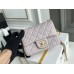 Chanel gold ball 13x18x7cm black lambskin pink