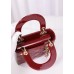 Dior Lady Dior 17cm patent red