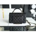 Chanel classic flap with top handle 20cm 20x13x9cm