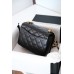 Chanel classic flap bag 20X10X15cm caviar