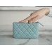 Chanel mini pouch 9.5×15×1cm Tiffany