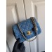 Chanel classic flap 18cm Denim gold ball