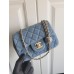 Chanel classic flap 18cm Denim gold ball