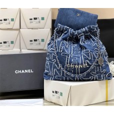 CHANEL 22 MEDIUM HANDBAG DENIM  AS3261 Size: 39*42*8cm 2024 New