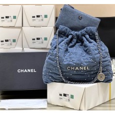 CHANEL 22 MEDIUM HANDBAG DENIM  AS3261 Size: 39*42*8cm 2024 New