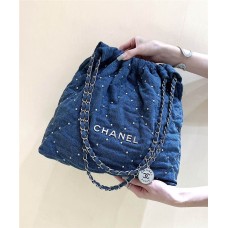 CHANEL 22 MEDIUM HANDBAG DENIM  AS3261 Size: 39*42*8cm 2024 New