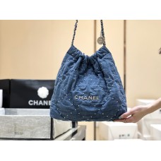 CHANEL 22 MEDIUM HANDBAG DENIM  AS3261 Size: 39*42*8cm 2024 New