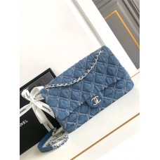 Chanel classic flap CF 25cm Denim 2024 New