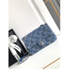 Chanel classic flap CF 20cm Denim 2024 New