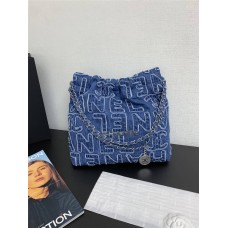 Chanel 22 bag 35cm denim  2024 New