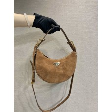 Prada Moonbag 1BC194suede  22.5xHight 18.5xbottom6.5cm 2025 New