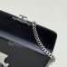 Celine Triomphe Silver Clasp Black Full Leather Chain Underarm Bag Hardware Model: 197993 Size: 20.5x10.5x4cm