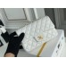 Chanel Classic Flap bag Mini 20 White with gold hardware, Caviar leather, Hass Factory leather, seamless.