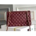 Chanel Classic Flap bag Medium 25 Red with gold hardware, Caviar leather, Hass Factory leather, edge stitching.