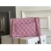 Chanel Classic Flap bag Small 23 Deep Pink with champagne gold hardware, Caviar leather, Hass Factory leather, seamless.