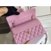 Chanel Classic Flap bag Small 23 Deep Pink with champagne gold hardware, Caviar leather, Hass Factory leather, seamless.