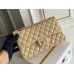 Chanel Classic Flap bag Medium 25 Beige with champagne gold hardware, Caviar leather, Hass Factory leather, seamless.