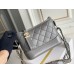 Chanel Gabrielle Hobo 22A Gray with Gold Hardware Lamb Leather Hass Factory leather 15x20x8cm