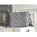 Chanel Gabrielle Hobo 22A Gray with Gold Hardware Lamb Leather Hass Factory leather 15x20x8cm