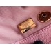 Chanel 23P Vintage Double Pocket Backpack Pink Champagne Gold Hardware Caviar Leather Hass Factory leather 18x17x10cm