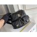 Chanel 23P Vintage Double Pocket Backpack Black Champagne Gold Hardware Small Size Caviar Leather Hass Factory leather 18x17x10cm