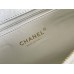 Chanel 23P Coco Handle, small size 29cm flap bag, white, gold-tone hardware, caviar leather, Hass Factory leather, 29x18x12cm