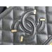 Chanel Classic Vanity Case Small 17 in Black, Gold Hardware, Caviar Leather, Hass Factory Leather, Dimensions: 14x17x8cm.