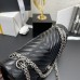 Chanel Classic Flap Bag in 2.55 V-Pattern So Black, Medium 24, Black, Silver Hardware, Lambskin Leather, Padded Leather, Hass Factory Leather, Dimensions: 24cm.