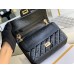 Chanel Classic Flap Bag in 2.55 Diamond Pattern So Black, Medium 24, Black, Gold Hardware, Lambskin Leather, Padded Leather, Hass Factory Leather, Dimensions: 24x16x8cm.