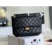 Chanel Classic Flap Bag in 2.55 Diamond Pattern So Black, Large 28, Black, Gold Hardware, Lambskin Leather, Padded Leather, Hass Factory Leather, Dimensions: 28x20x8cm.