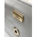 Chanel 22P Classic Flap Bag Mini 20 with Top Handle, Calfskin Leather in White, Champagne Gold Hardware, Hass Factory Leather, Dimensions: 20x12x9cm.