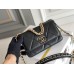 Chanel 19 WOC (Wallet on Chain) in Lambskin Leather, Black, Gold Hardware, Hass Factory Leather, Dimensions: 20x18x9cm.