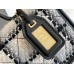 Chanel 22K Flap Bag for Autumn/Winter, Messenger Bag in Woolen Fabric, Gray, Gold Hardware, Dimensions: 17x21x6cm.