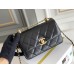 Chanel Classic Flap Bag with Double Gold Ball, Mini 19cm, Black, Gold Hardware, Lambskin Leather, Hass Factory Leather, Dimensions: 12x19x8cm.